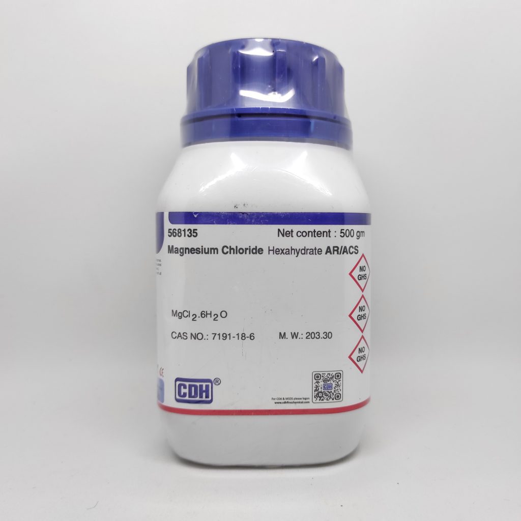Magnesium Chloride Hexahydrate AR/ACS 500 Gram CDH PT DELTA